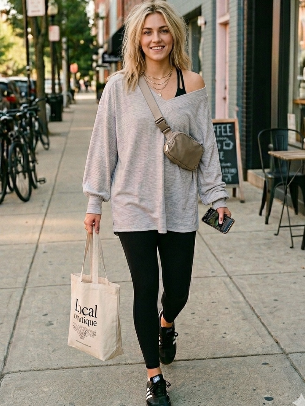 DAVI & DANI Light Gray V-Neck Pullover Sweater